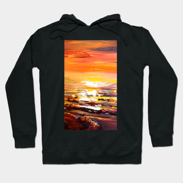 Sunset waves Hoodie by Grahamgc